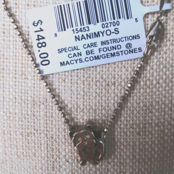 Alex Woo Sterling Silver Pendant.  NWT, Yorkie Dog, 16" Beaded Chain. Boxed - Picture 5 of 8